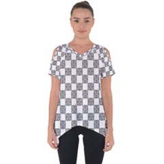 Seamless Tile Derivative Pattern Cut Out Side Drop Tee by Jancukart