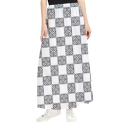 Seamless Tile Derivative Pattern Maxi Chiffon Skirt