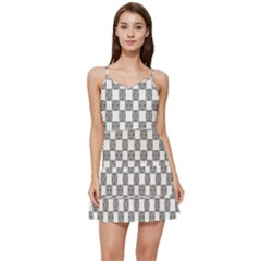 Seamless Tile Derivative Pattern Short Frill Dress