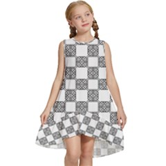 Seamless Tile Derivative Pattern Kids  Frill Swing Dress