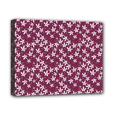 Small Flowers Pattern Canvas 10  X 8  (stretched)