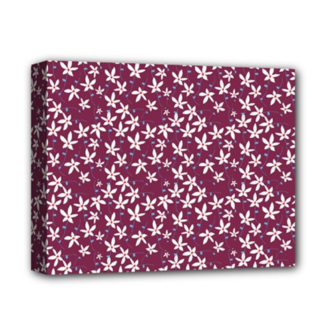 Small Flowers Pattern Deluxe Canvas 14  X 11  (stretched)