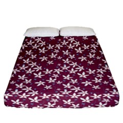 Small Flowers Pattern Fitted Sheet (queen Size)