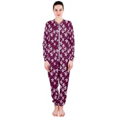 Small Flowers Pattern Onepiece Jumpsuit (ladies)