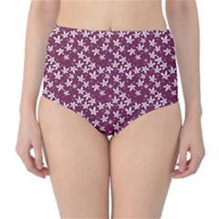 Small Flowers Pattern Classic High-waist Bikini Bottoms