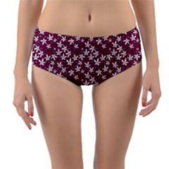 Small Flowers Pattern Reversible Mid-waist Bikini Bottoms