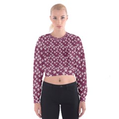 Small Flowers Pattern Cropped Sweatshirt