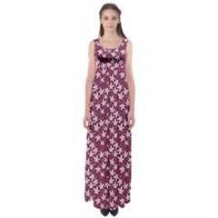 Small Flowers Pattern Empire Waist Maxi Dress