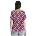 Small Flowers Pattern V-Neck Flutter Sleeve Top View2