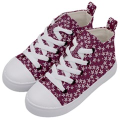 Small Flowers Pattern Kids  Mid-top Canvas Sneakers