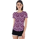 Small Flowers Pattern Back Cut Out Sport Tee View1