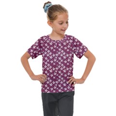 Small Flowers Pattern Kids  Mesh Piece Tee