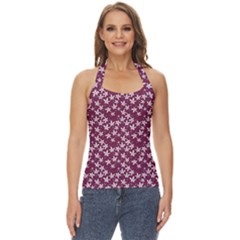 Small Flowers Pattern Basic Halter Top