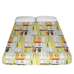 Abstract-pattern Fitted Sheet (Queen Size)