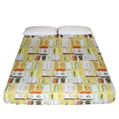 Abstract-pattern Fitted Sheet (california King Size)