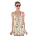 Abstract-pattern Halter Dress Swimsuit  View1