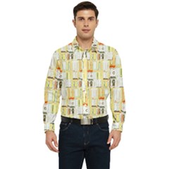 Abstract-pattern Men s Long Sleeve  Shirt