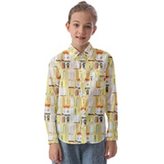 Abstract-pattern Kids  Long Sleeve Shirt