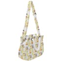 Abstract-pattern Rope Handles Shoulder Strap Bag View2