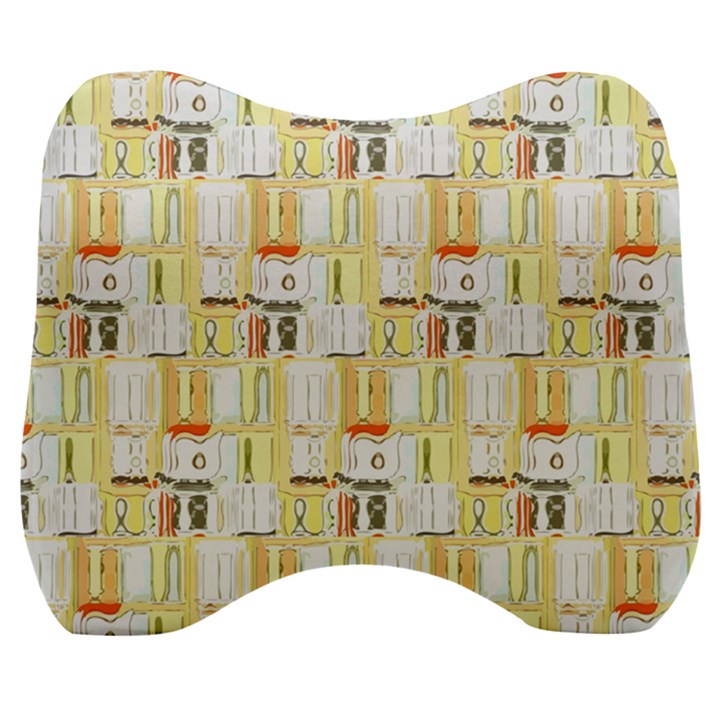 Abstract-pattern Velour Head Support Cushion