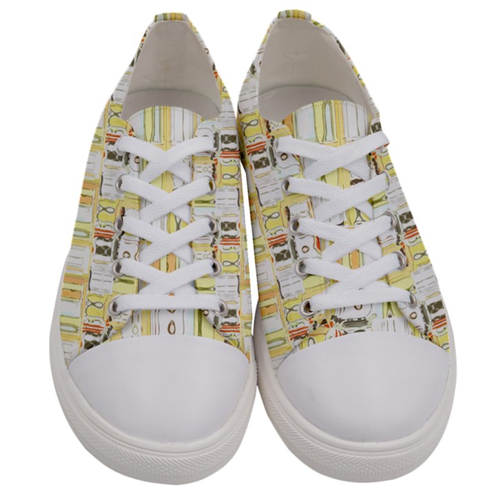 Abstract-pattern Women s Low Top Canvas Sneakers