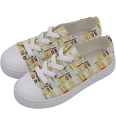 Abstract-pattern Kids  Low Top Canvas Sneakers