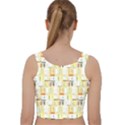 Abstract-pattern Velvet Racer Back Crop Top View2