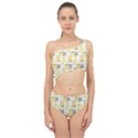 Abstract-pattern Spliced Up Two Piece Swimsuit View1