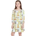 Abstract-pattern Kids  Quarter Sleeve Skater Dress View1