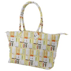 Abstract-pattern Canvas Shoulder Bag