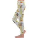 Abstract-pattern Kids  Lightweight Velour Leggings View2