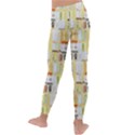 Abstract-pattern Kids  Lightweight Velour Leggings View4