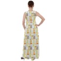 Abstract-pattern Empire Waist Velour Maxi Dress View2