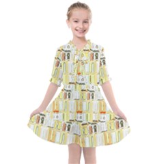 Abstract-pattern Kids  All Frills Chiffon Dress