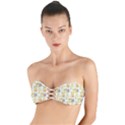 Abstract-pattern Twist Bandeau Bikini Top View1