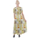 Abstract-pattern Button Up Short Sleeve Maxi Dress View2