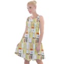 Abstract-pattern Knee Length Skater Dress View1