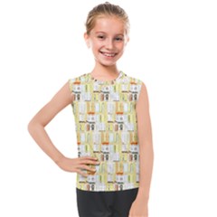 Abstract-pattern Kids  Mesh Tank Top