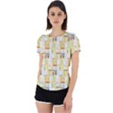 Abstract-pattern Back Cut Out Sport Tee View1