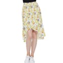 Abstract-pattern Frill Hi Low Chiffon Skirt View1