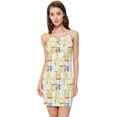 Abstract-pattern Summer Tie Front Dress