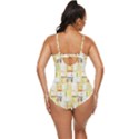 Abstract-pattern Retro Full Coverage Swimsuit View4