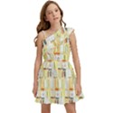 Abstract-pattern Kids  One Shoulder Party Dress View1