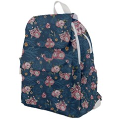 Vintage Flowers Pattern Top Flap Backpack