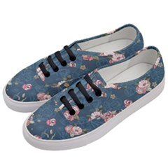 Vintage Flowers Pattern Women s Classic Low Top Sneakers by Jancukart