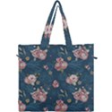 Vintage Flowers Pattern Canvas Travel Bag View1