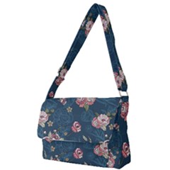 Vintage Flowers Pattern Full Print Messenger Bag (s)