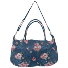 Vintage Flowers Pattern Removal Strap Handbag