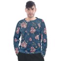 Vintage Flowers Pattern Men s Long Sleeve Raglan Tee View1