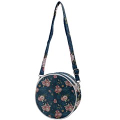 Vintage Flowers Pattern Crossbody Circle Bag